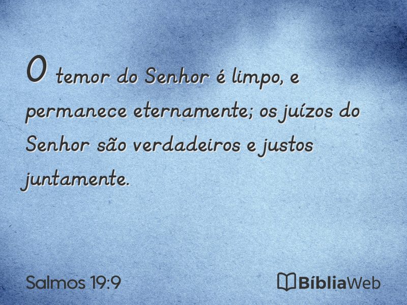 Salmos 19:9 em imagem para compartilhar
