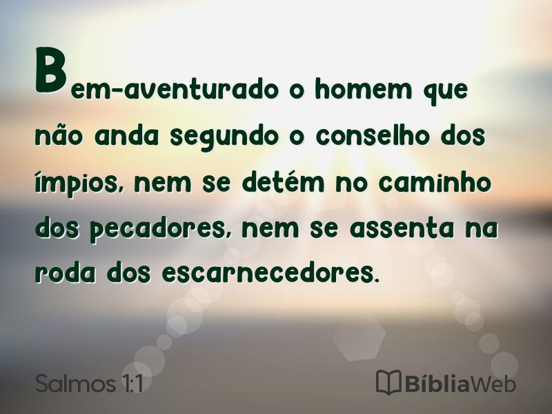 Salmos 1:1 em imagem para compartilhar