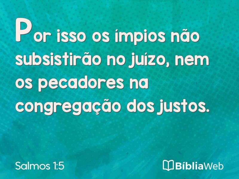 Salmos 1:5 em imagem para compartilhar