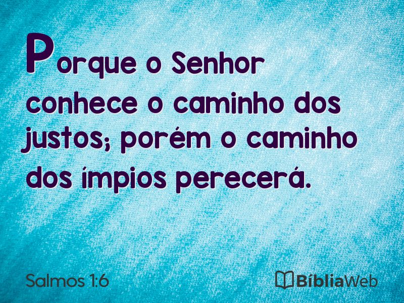 Salmos 1:6 em imagem para compartilhar