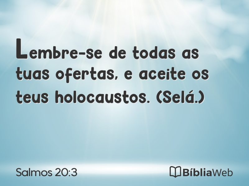 Salmos 20:3 em imagem para compartilhar