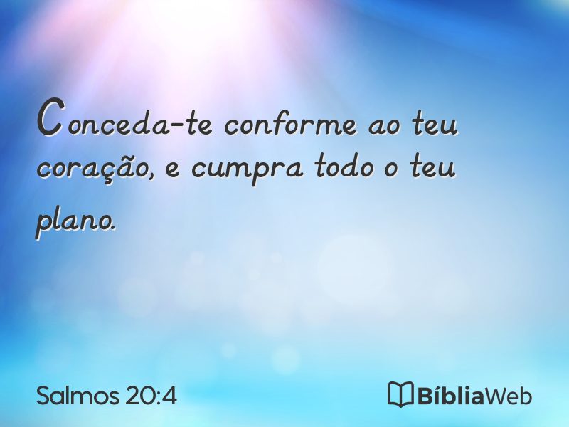 Salmos 20:4 em imagem para compartilhar
