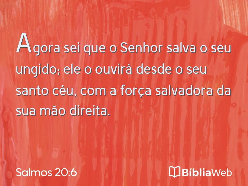 Salmos 20:6 em imagem para compartilhar