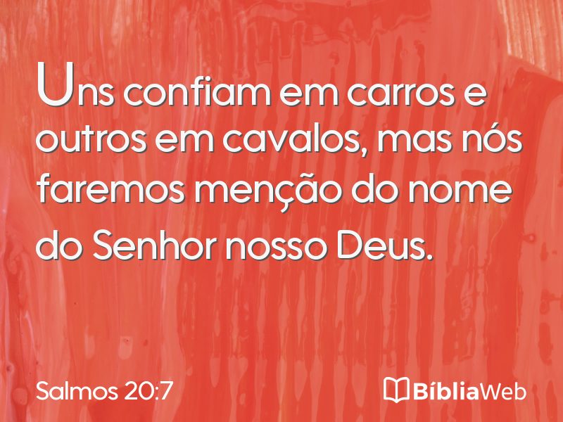 Salmos 20:7 em imagem para compartilhar