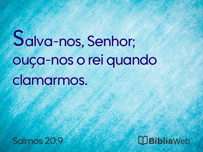 Salmos 20:9 em imagem para compartilhar