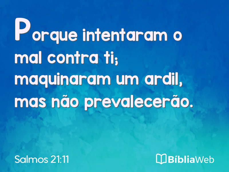 Salmos 21:11 em imagem para compartilhar