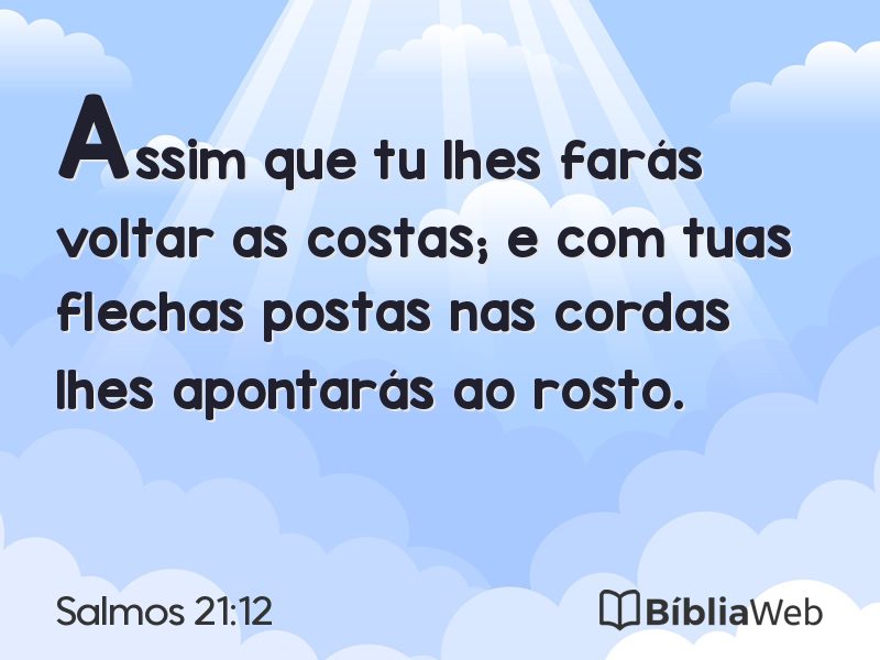 Salmos 21:12 em imagem para compartilhar