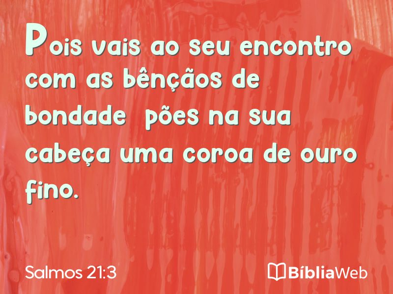 Salmos 21:3 em imagem para compartilhar