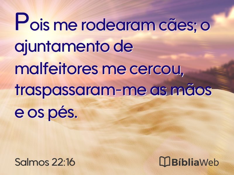 Salmos 22:16 em imagem para compartilhar