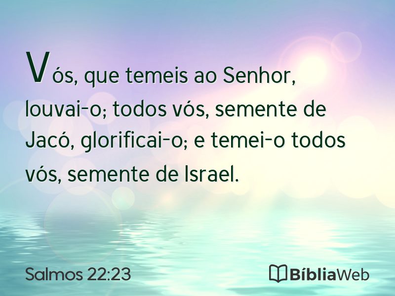 Salmos 22:23 em imagem para compartilhar