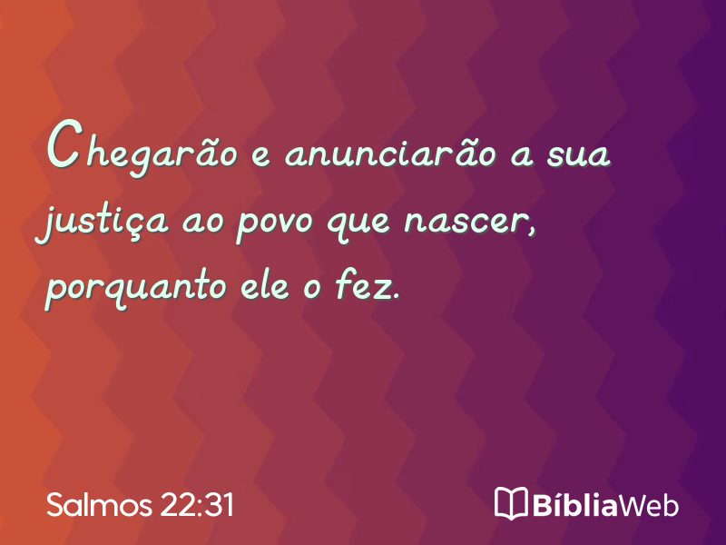Salmos 22:31 em imagem para compartilhar