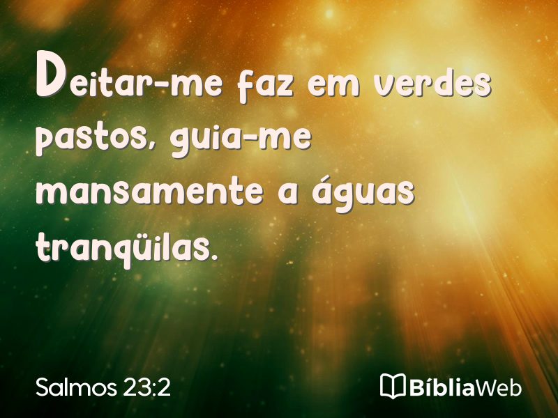 Salmos 23:2 em imagem para compartilhar