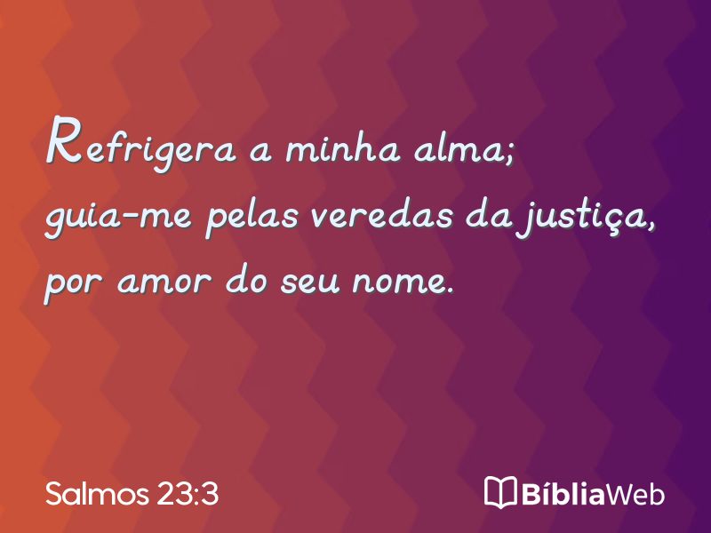 Salmos 23:3 em imagem para compartilhar