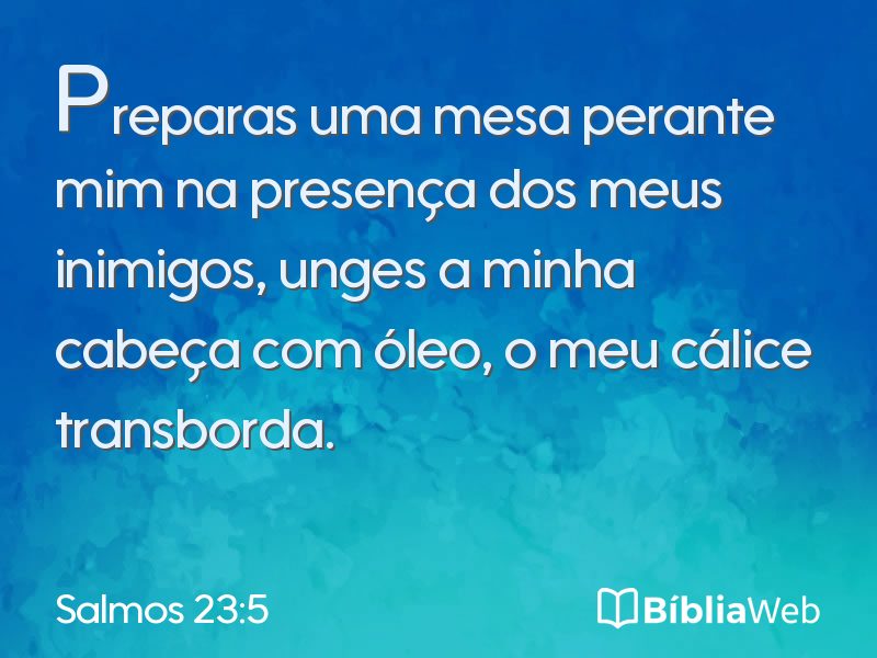 Salmos 23:5 em imagem para compartilhar