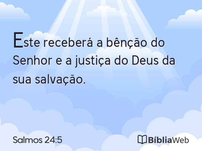 Salmos 24:5 em imagem para compartilhar