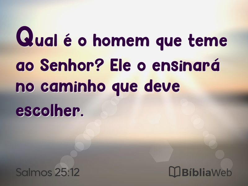 Salmos 25:12 em imagem para compartilhar