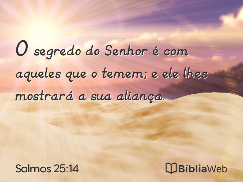 Salmos 25:14 em imagem para compartilhar