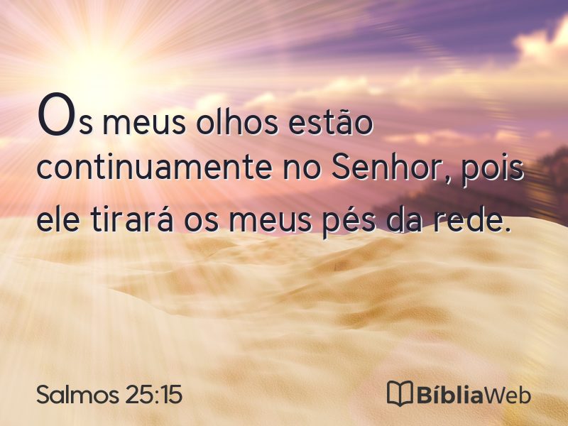 Salmos 25:15 em imagem para compartilhar