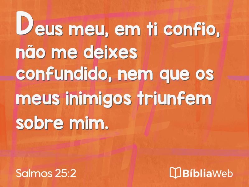 Salmos 25:2 em imagem para compartilhar
