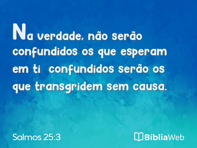 Salmos 25:3 em imagem para compartilhar