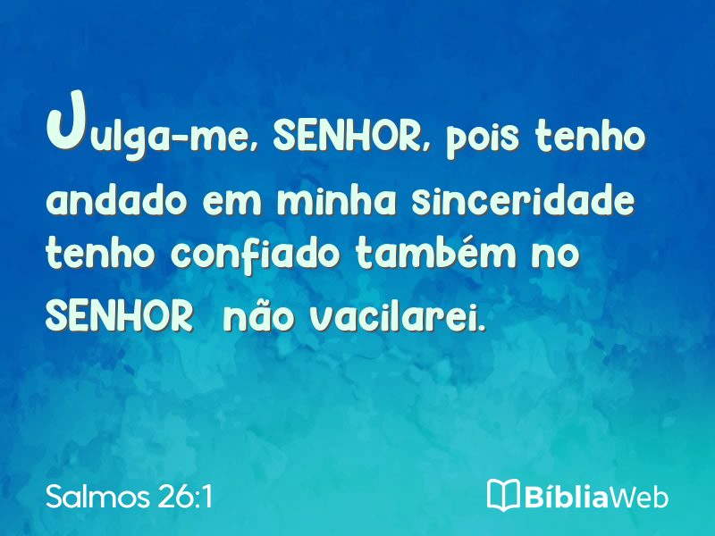 Salmos 26:1 em imagem para compartilhar