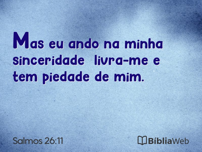 Salmos 26:11 em imagem para compartilhar
