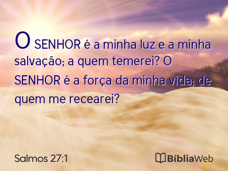 Salmos 27:1 em imagem para compartilhar