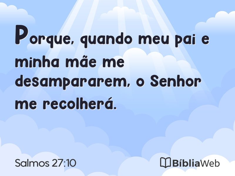 Salmos 27:10 em imagem para compartilhar