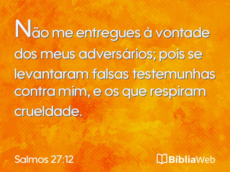 Salmos 27:12 em imagem para compartilhar