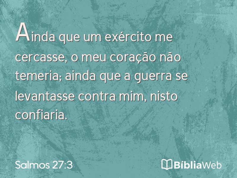 Salmos 27:3 em imagem para compartilhar