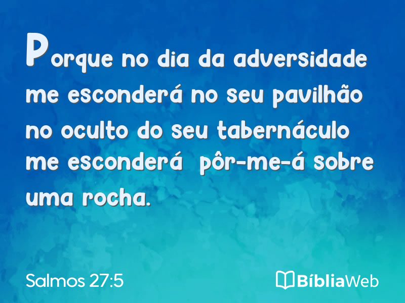 Salmos 27:5 em imagem para compartilhar
