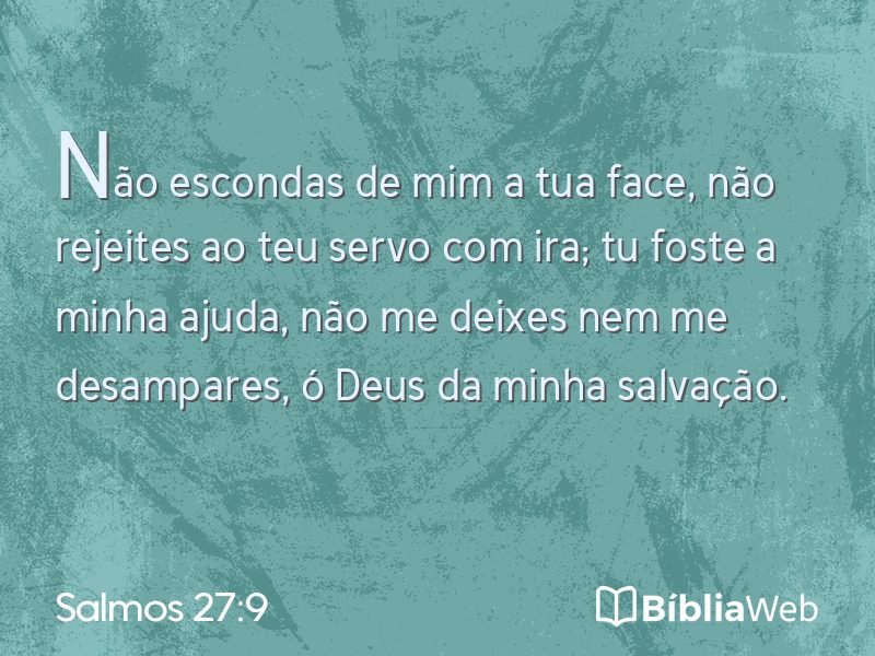Salmos 27:9 em imagem para compartilhar