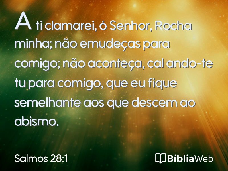 Salmos 28:1 em imagem para compartilhar