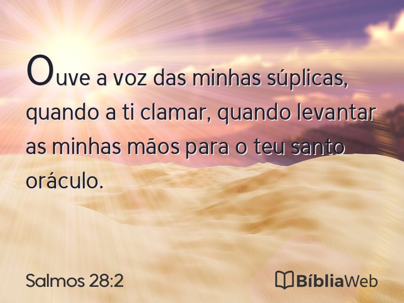 Salmos 28:2 em imagem para compartilhar