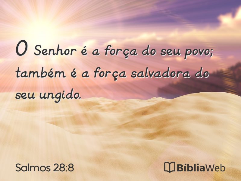 Salmos 28:8 em imagem para compartilhar