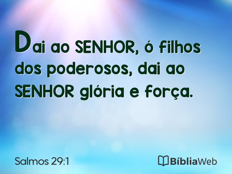 Salmos 29:1 em imagem para compartilhar