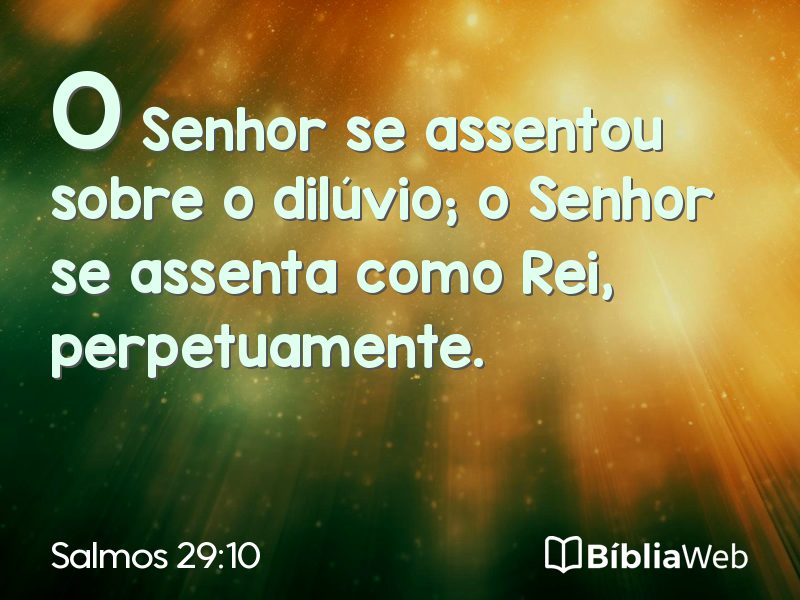 Salmos 29:10 em imagem para compartilhar