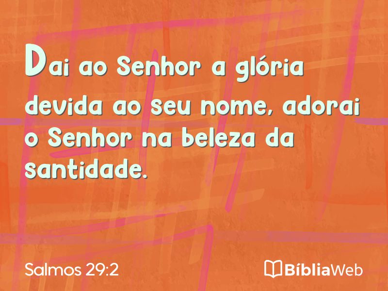 Salmos 29:2 em imagem para compartilhar