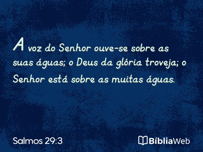 Salmos 29:3 em imagem para compartilhar