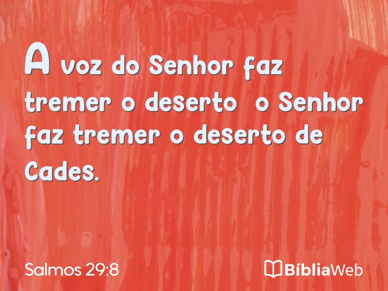 Salmos 29:8 em imagem para compartilhar
