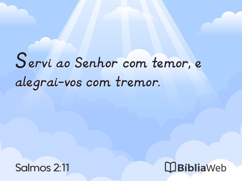 Salmos 2:11 em imagem para compartilhar