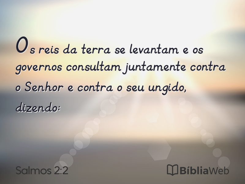Salmos 2:2 em imagem para compartilhar