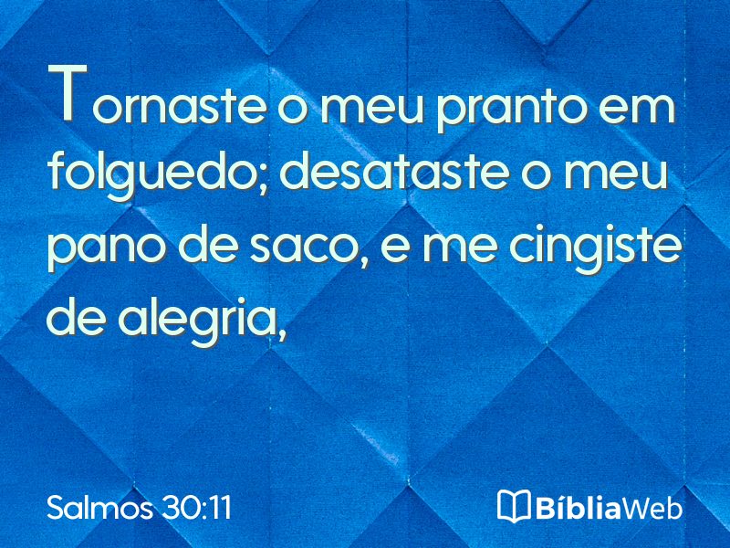 Salmos 30:11 em imagem para compartilhar