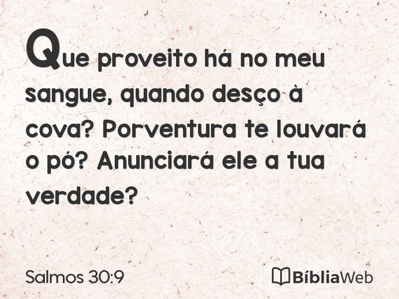Salmos 30:9 em imagem para compartilhar