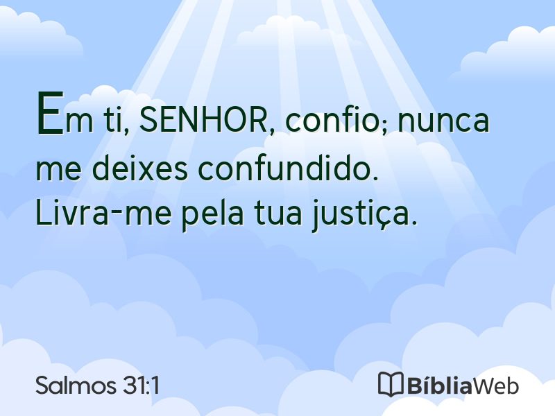 Salmos 31:1 em imagem para compartilhar