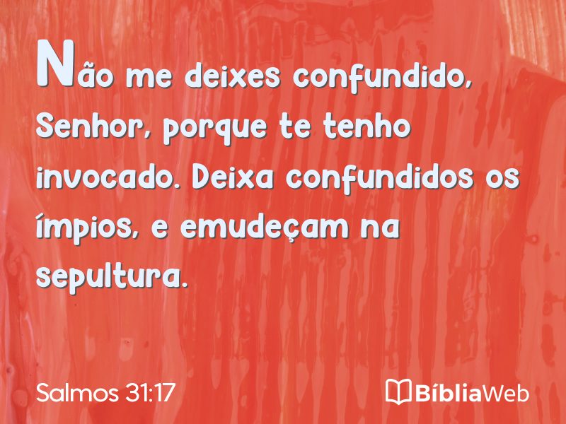 Salmos 31:17 em imagem para compartilhar
