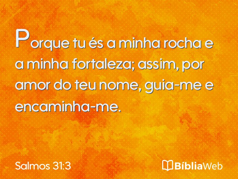 Salmos 31:3 em imagem para compartilhar
