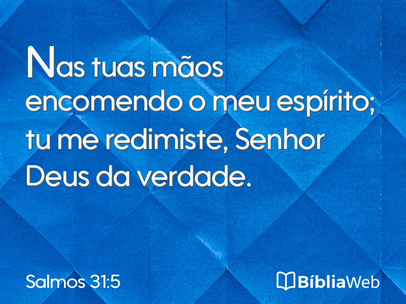 Salmos 31:5 em imagem para compartilhar