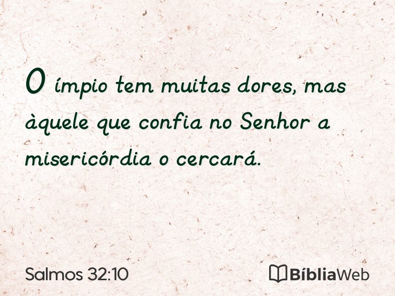 Salmos 32:10 em imagem para compartilhar