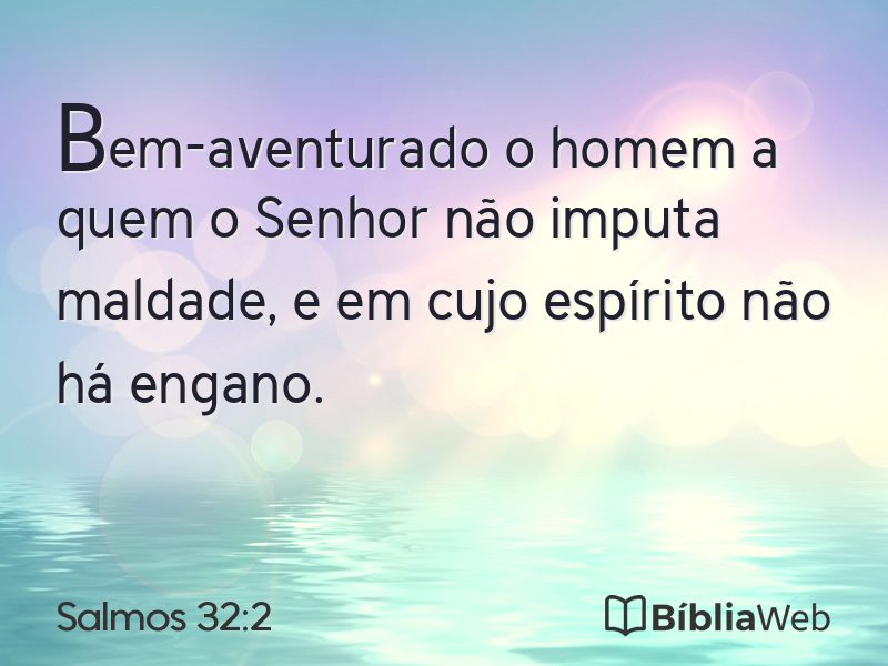 Salmos 32:2 em imagem para compartilhar